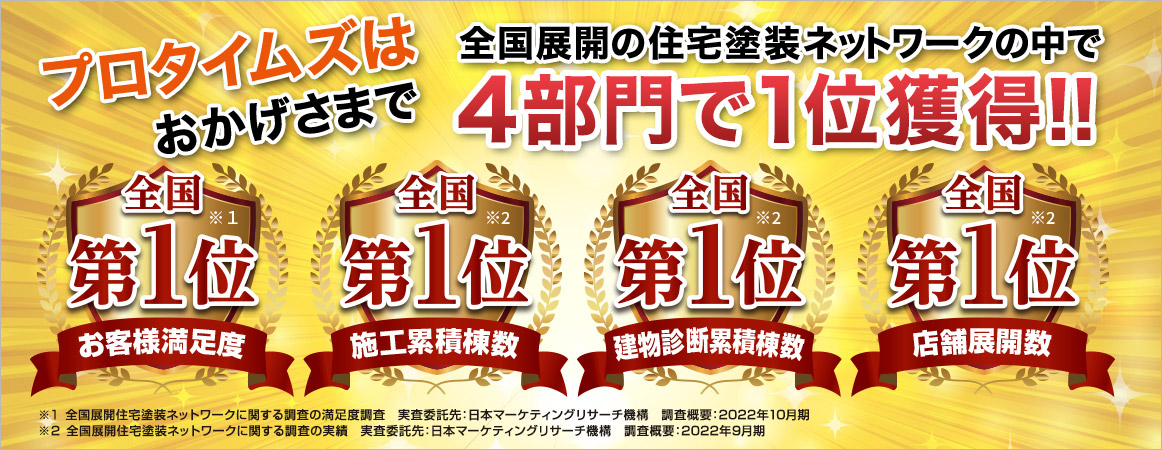 住宅塗装ネットワーク4部門1位